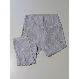 Lululemon Wunder Under Crop 21" Eternal Wave White High Rise Leggings 8